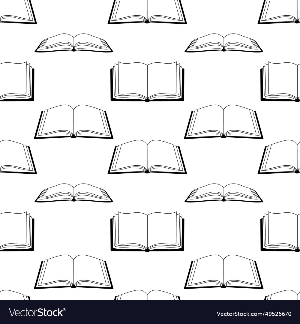 Line monochrome seamless pattern with open Vector Image Line monochrome seamless pattern with open