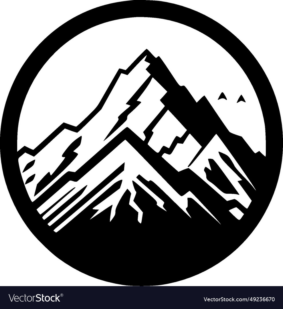 Mountain range - minimalist and flat logo