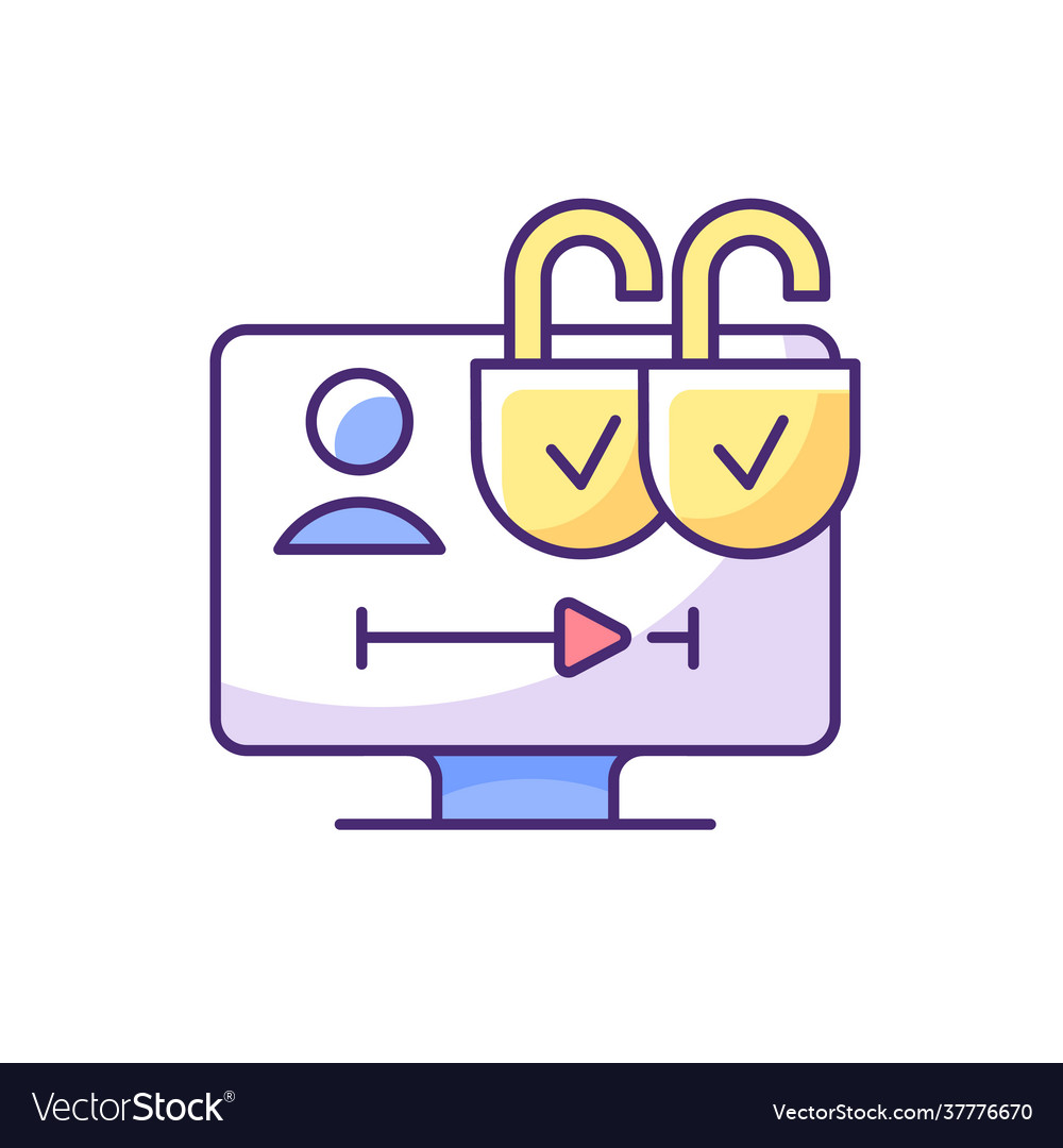 Multiple viewer profiles rgb color icon vector image Multiple viewer profiles rgb color icon