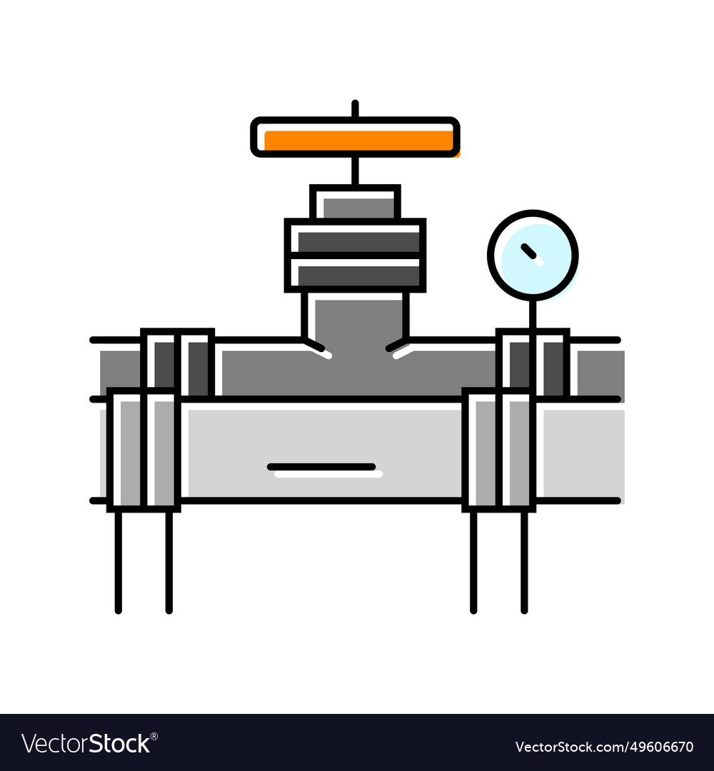 Pipeline gas service color icon Vector Image Pipeline gas service color icon