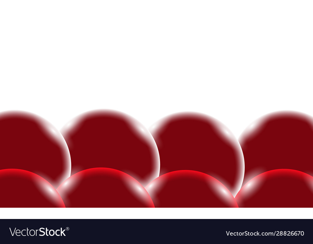 Red abstract shiny beautiful and convex