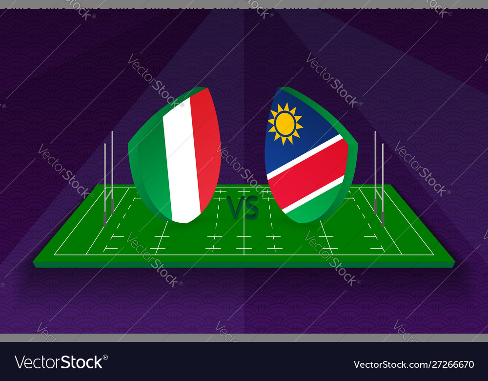 Rugby team italy vs namibia on field