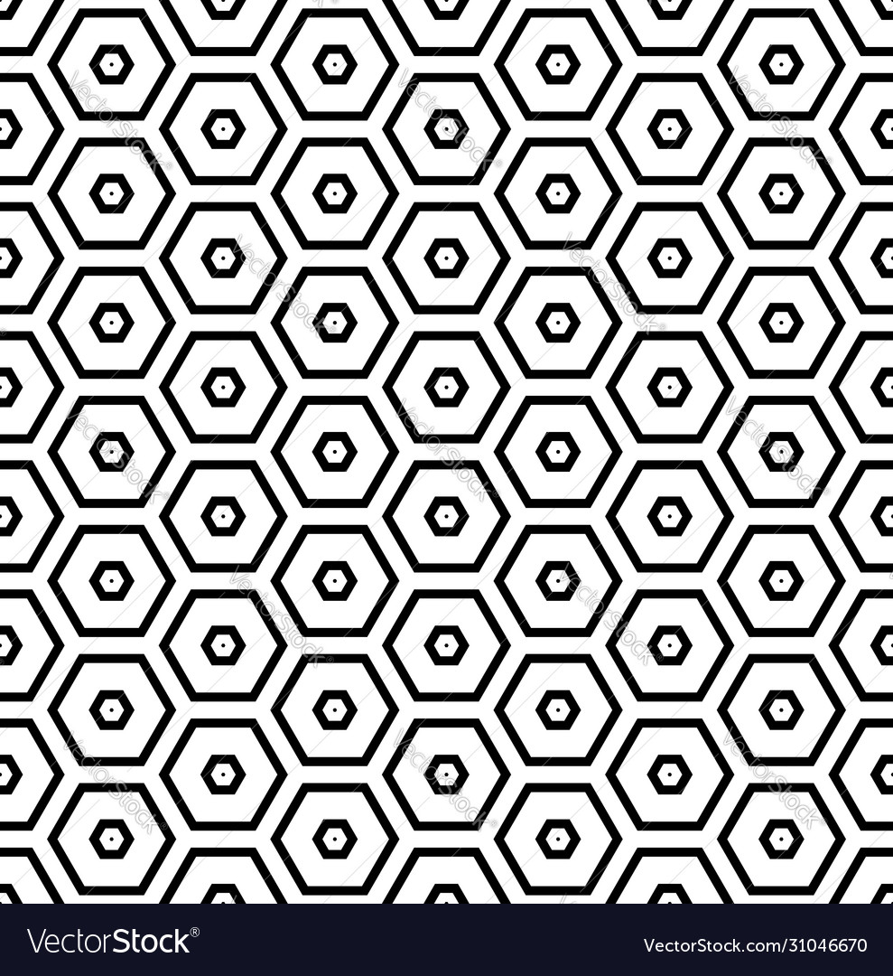 Seamless hexagons pattern