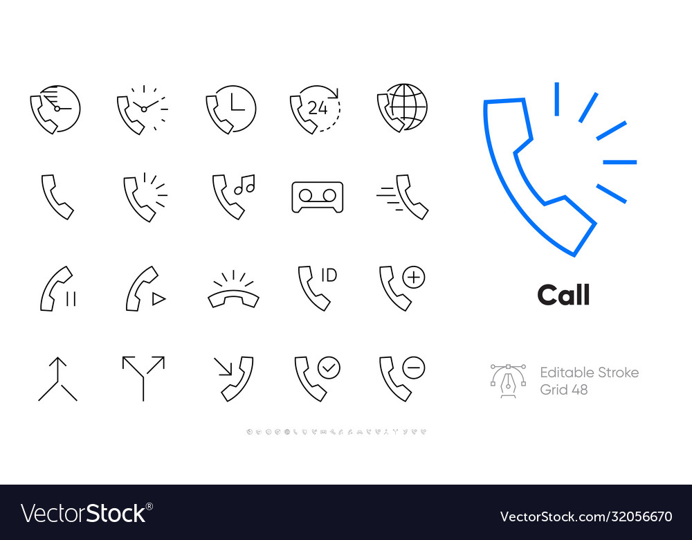 Set call and phone pixel perfect line
