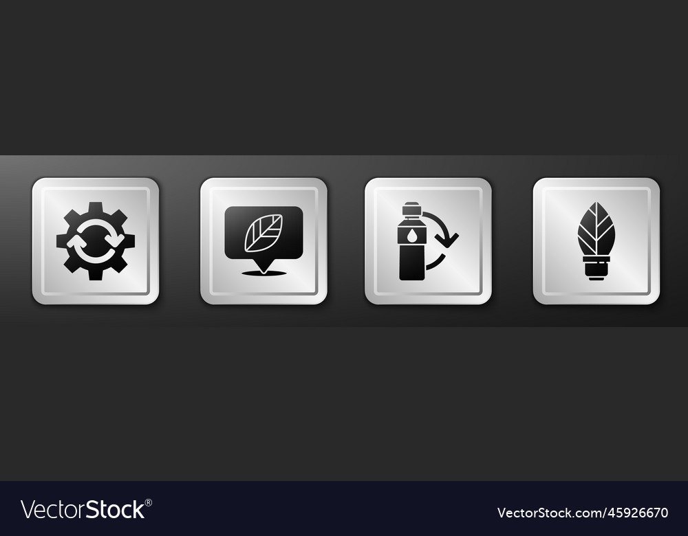 Set gear and arrows as workflow location vector image Set gear and arrows as workflow location