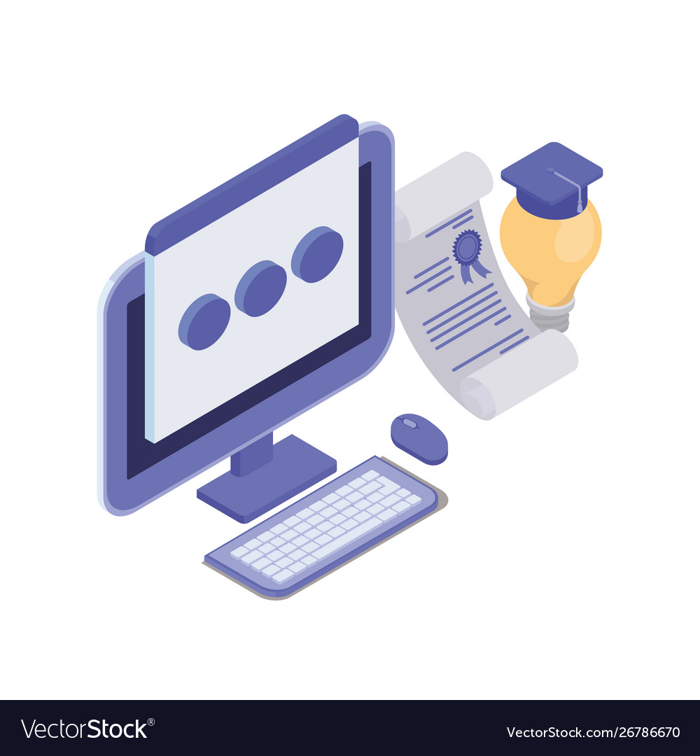 Icons mit Desktop-Computerbildschirm einstellen vector image Icons mit Desktop-Computerbildschirm einstellen
