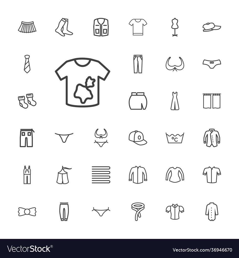 Textile Icons Royalty Free Vector Image - Vectorstock