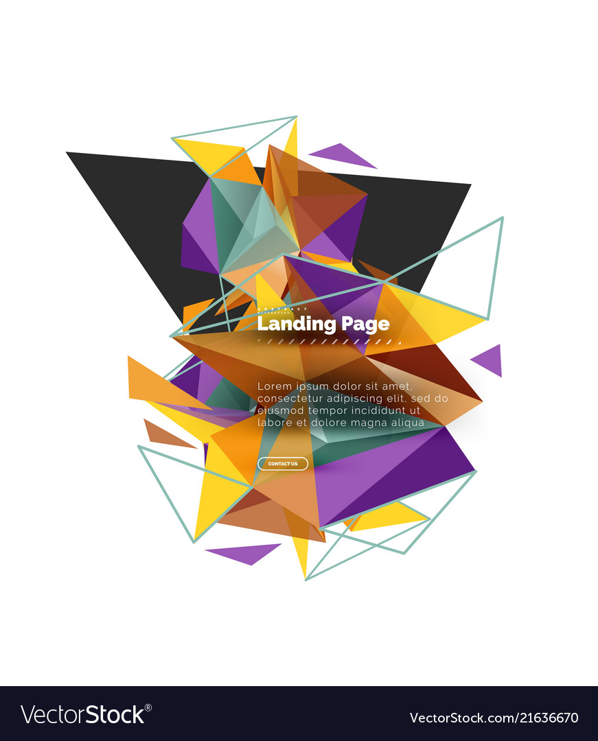 Triangular design abstract background landing Vector Image Triangular design abstract background landing