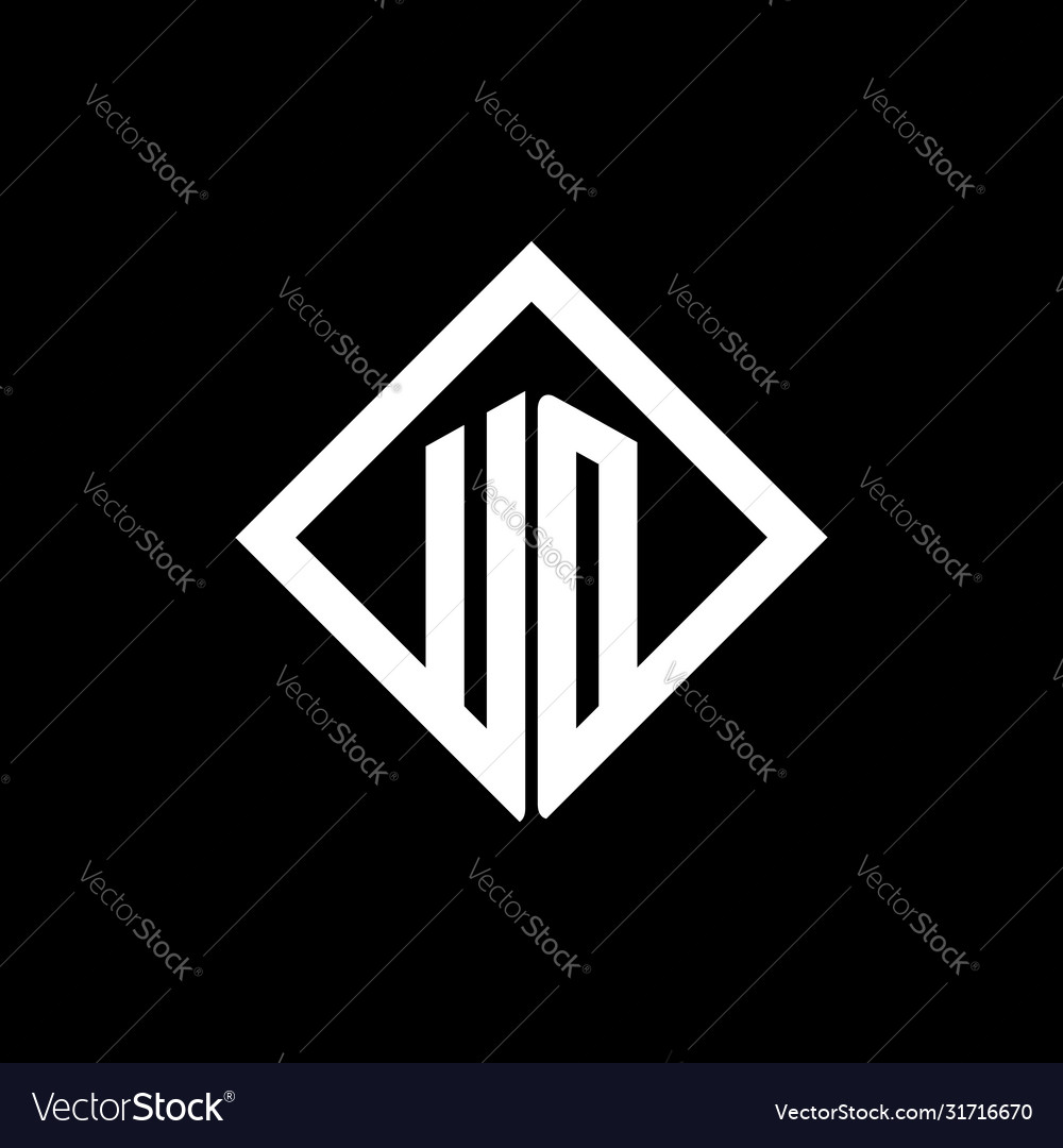 Ud logo monogram with square rotate style design