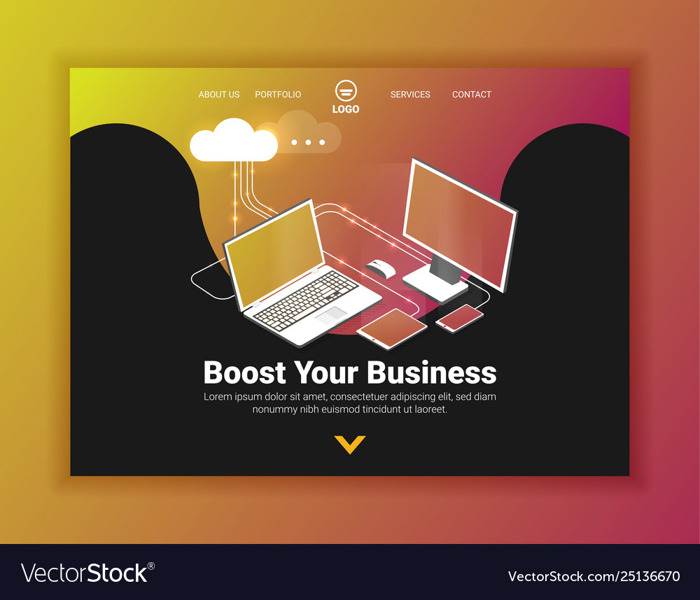 Website template for websites or apps vector image Website template for websites or apps