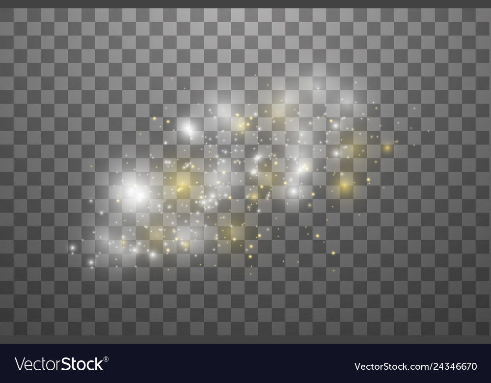 White and golden sparks stars glitter special