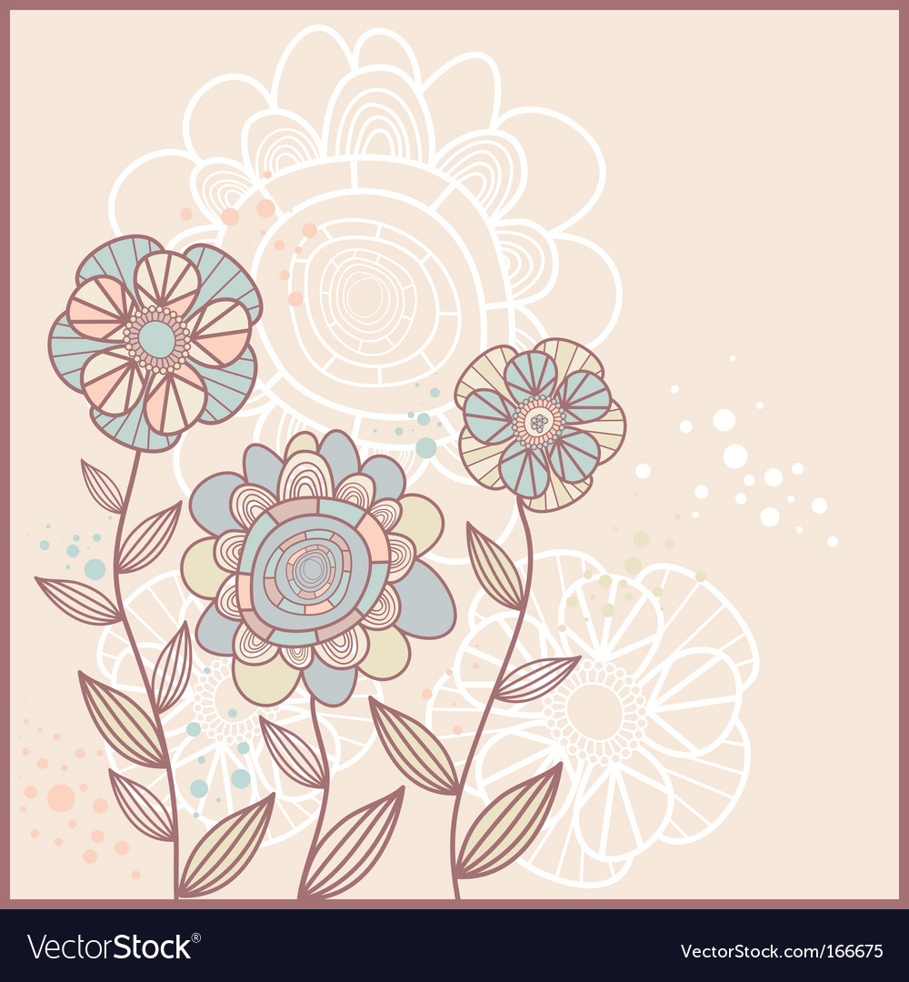Cute card with flowers