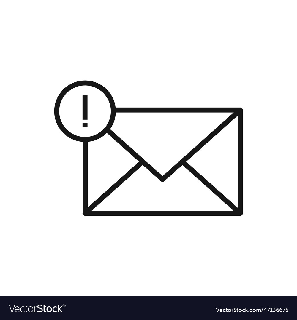 Editable icon of caution message isolated vector image Editable icon of caution message isolated