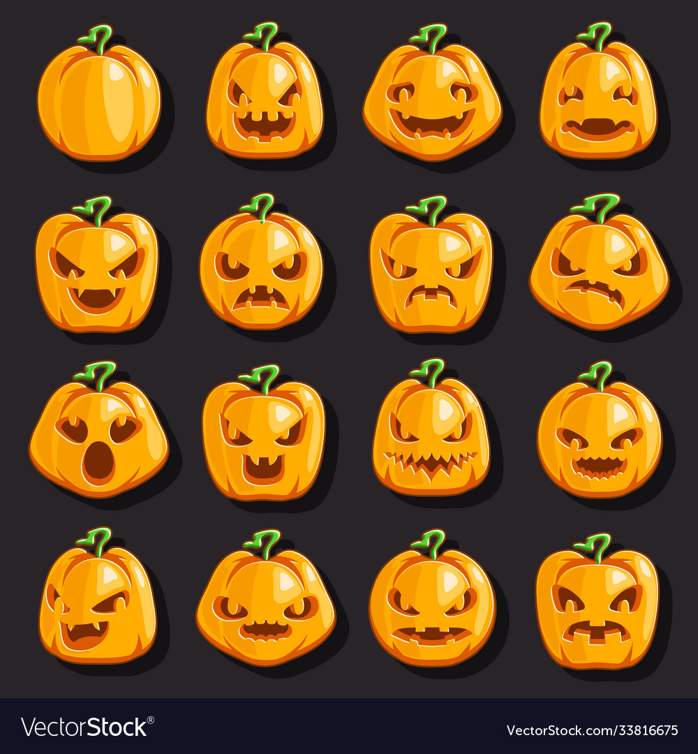 scary jack o lantern faces