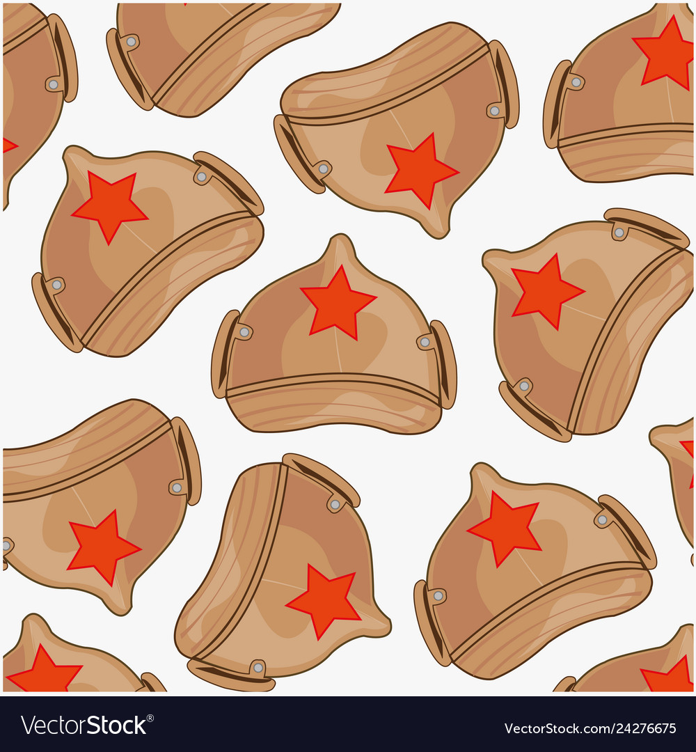 Headgear budenovka on white background