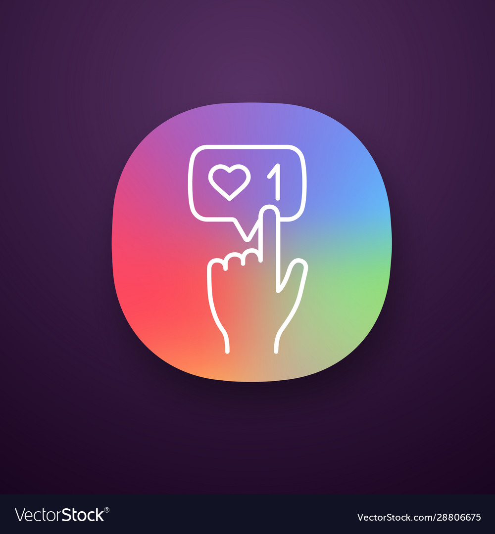 Like counter button app icon vector image Like counter button app icon