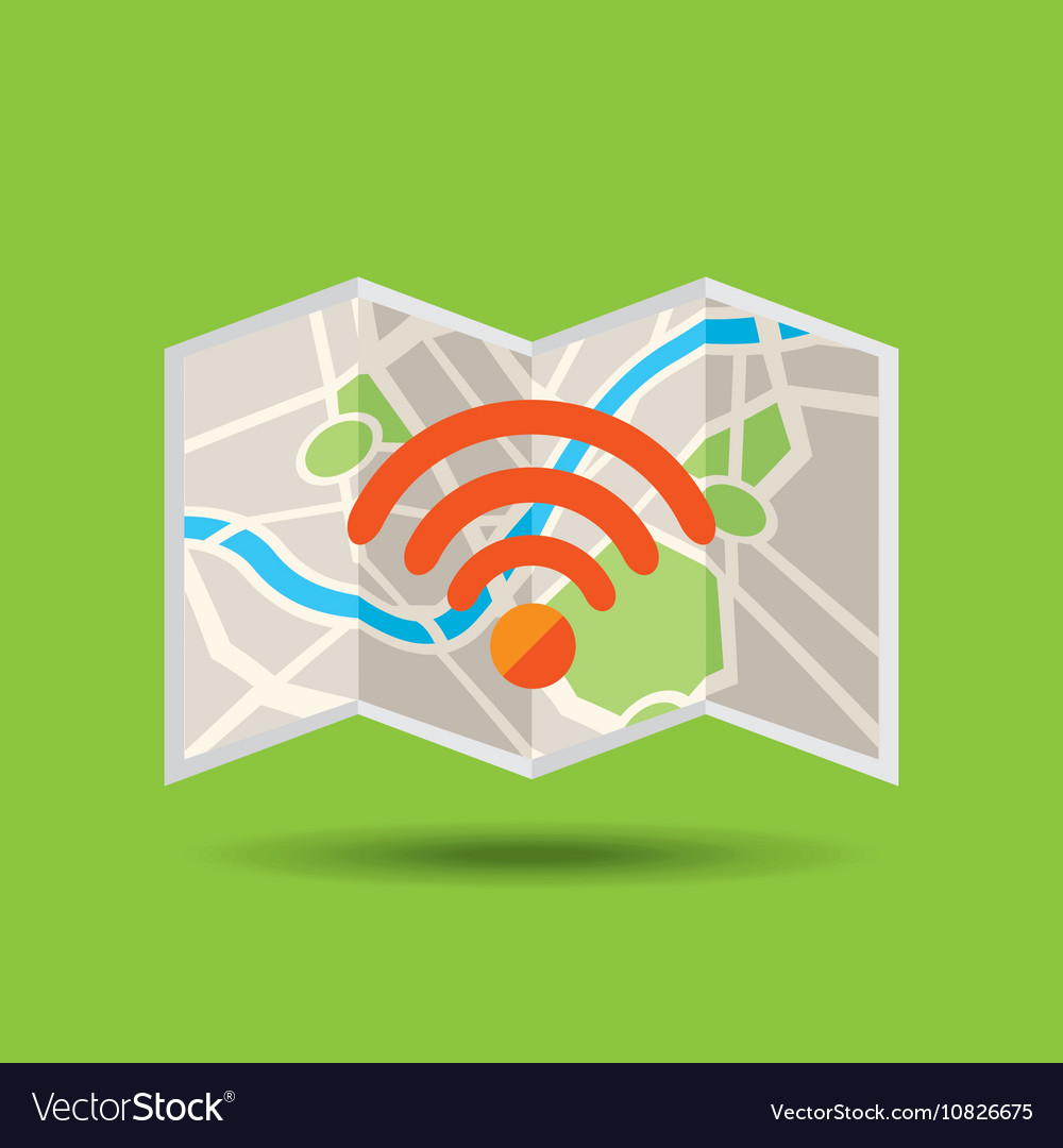 Map paper guide with wifi zone