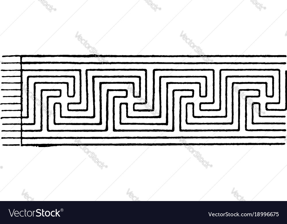 Ordinary intersecting fret band is a pattern