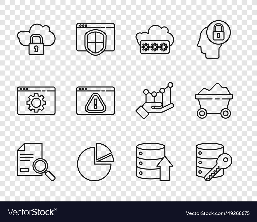 Set line document with search password protection