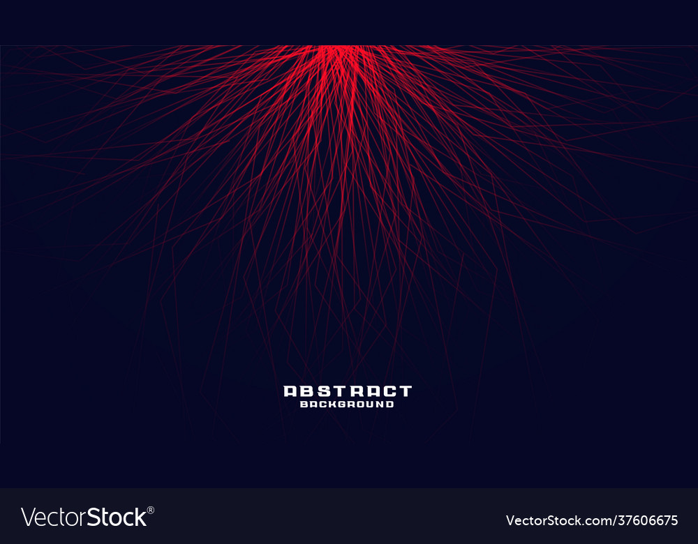 Thunder red rays fractal outburst abstract