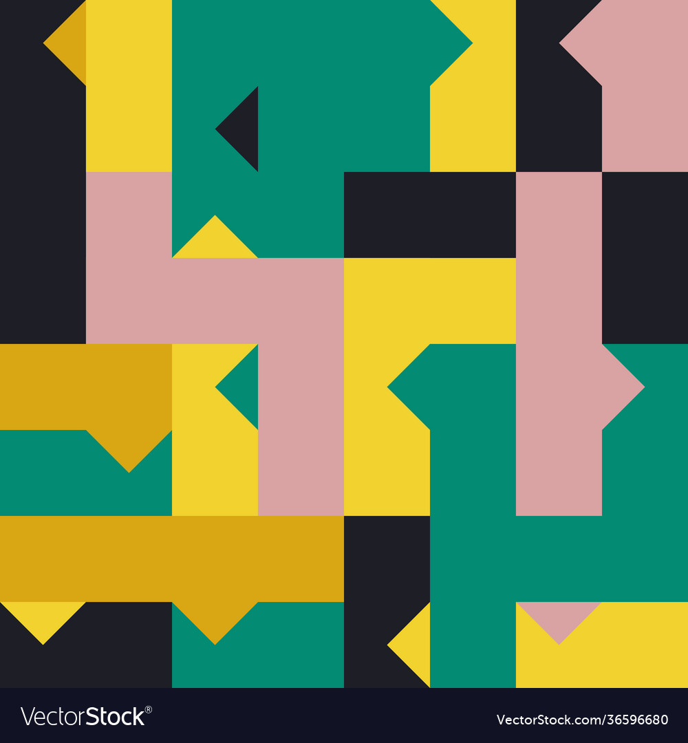 Abstract mosaic pattern design vector image Abstract mosaic pattern design