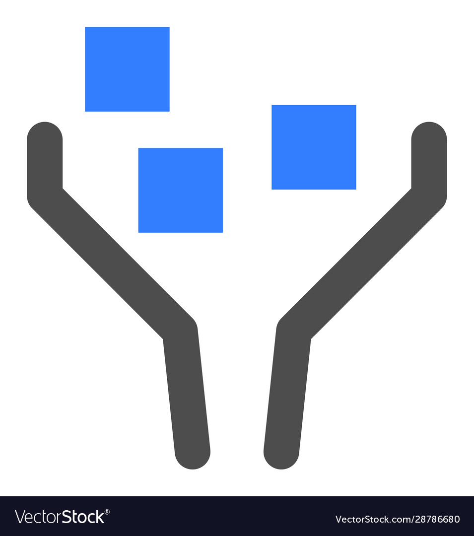 Flat data filtering icon