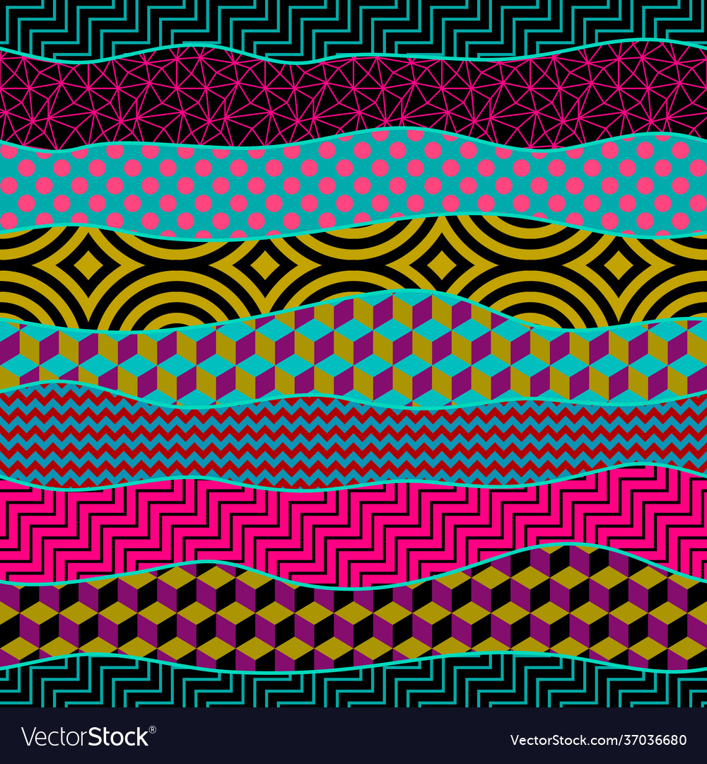 Geometric abstract pattern in patchwork style vector image Geometric abstract pattern in patchwork style