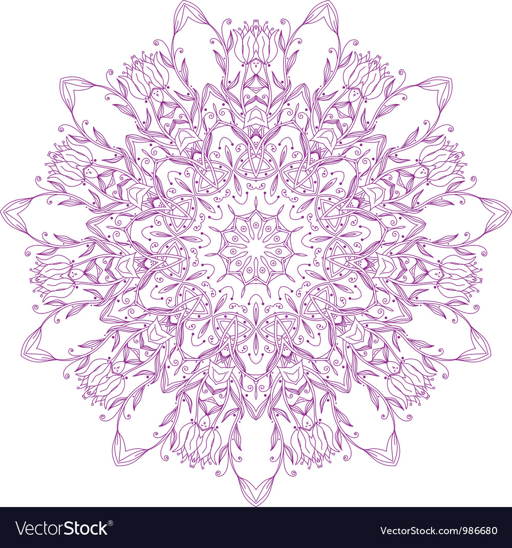 Ornamental round lace pattern