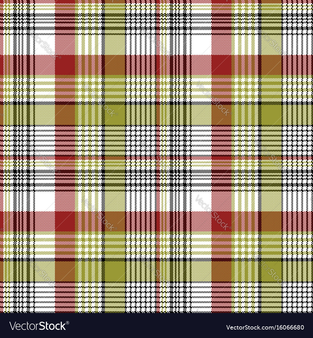Pixel Check Plaid Pattern