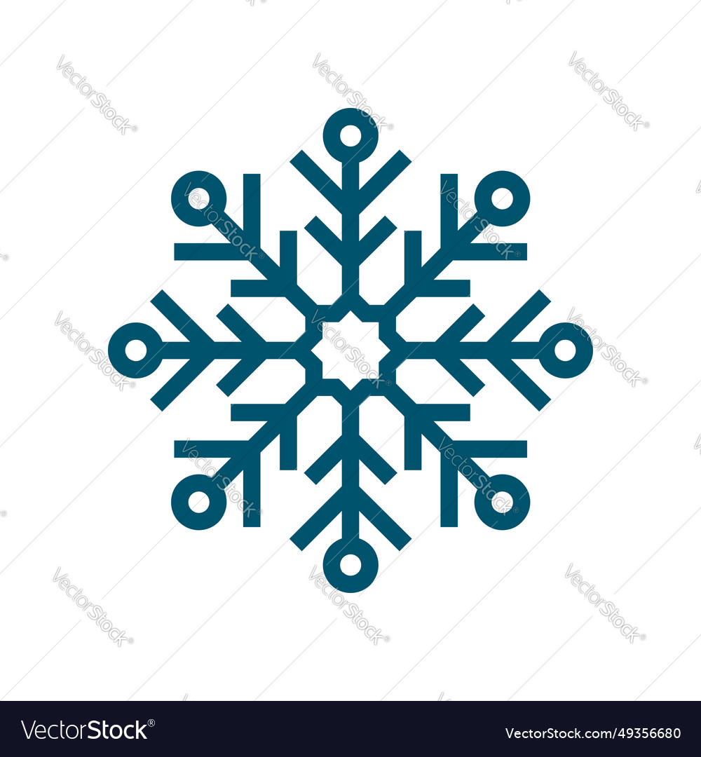 Snowflake element flat design Vector Image Snowflake element flat design