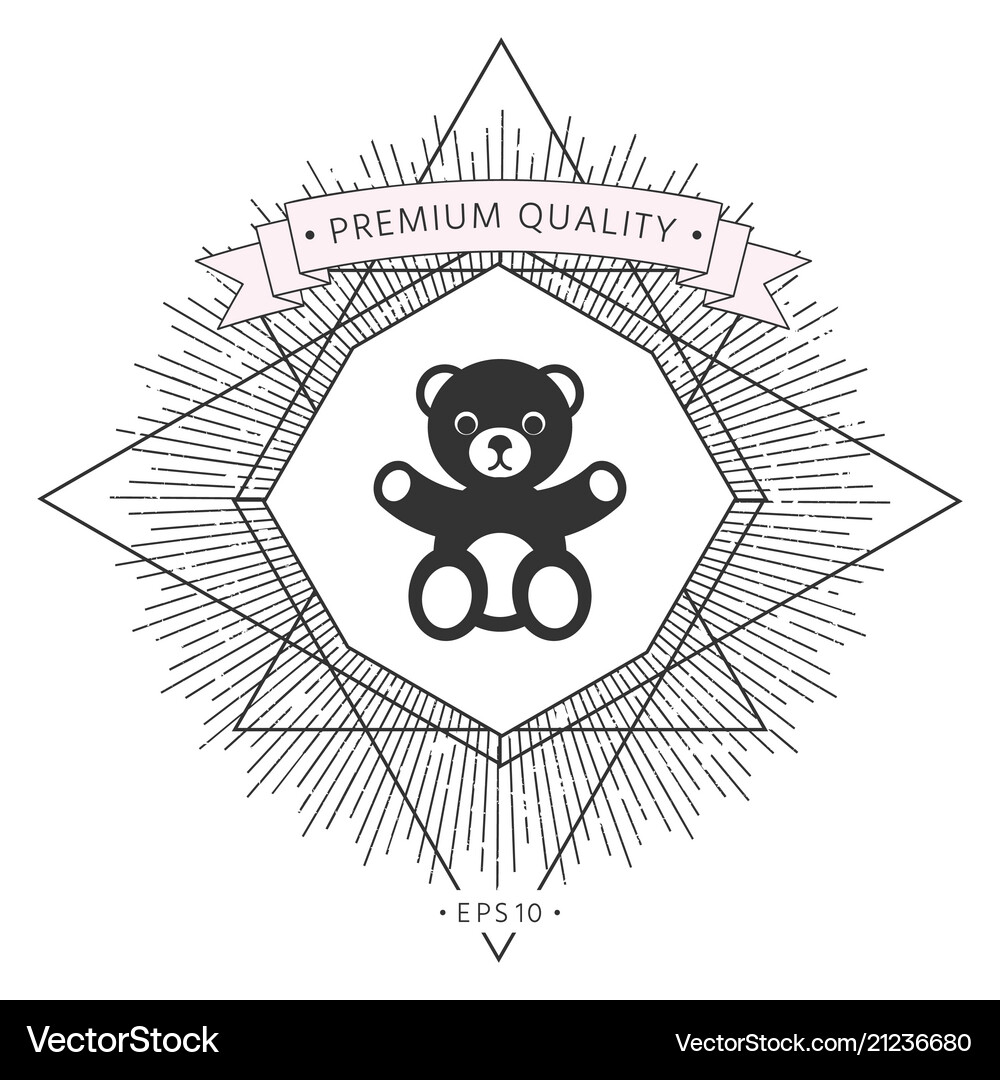 Teddy bear icon Royalty Free Vector Image - VectorStock