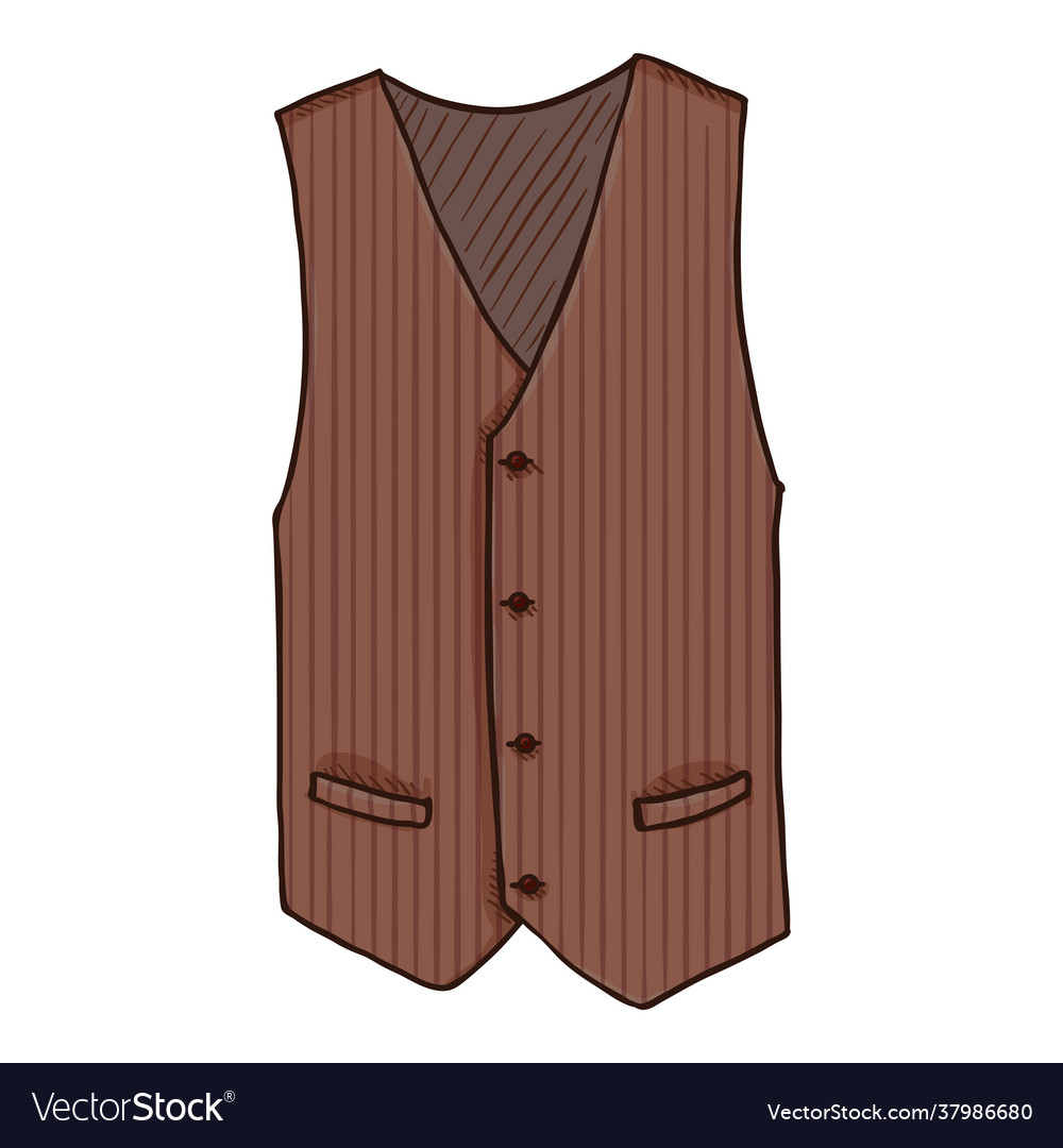 Waiscoat cartoon vest Royalty Free Vector Image