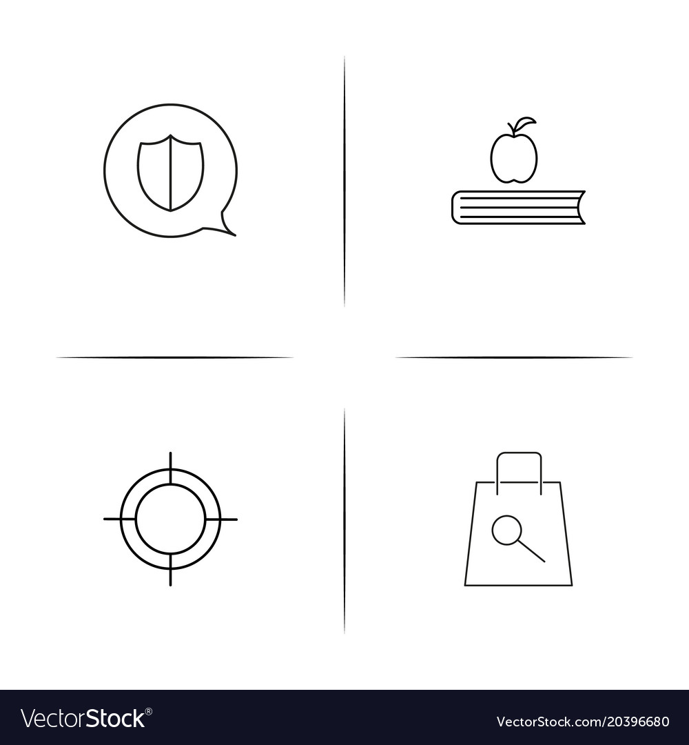 Web und Text einfache lineare Icon setsimple Umriss