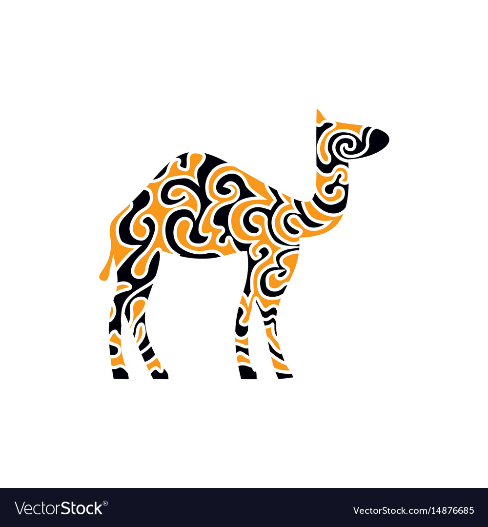 A camel in oriental patterns