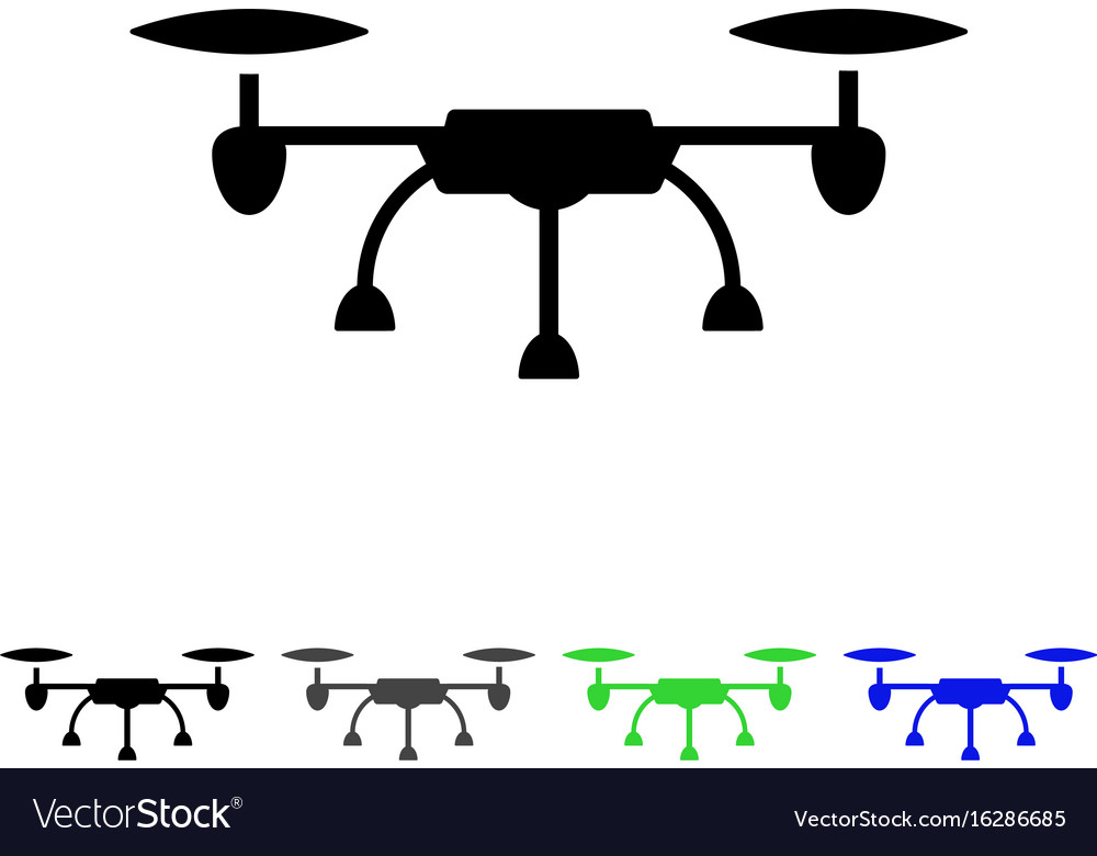 Air drone flat icon