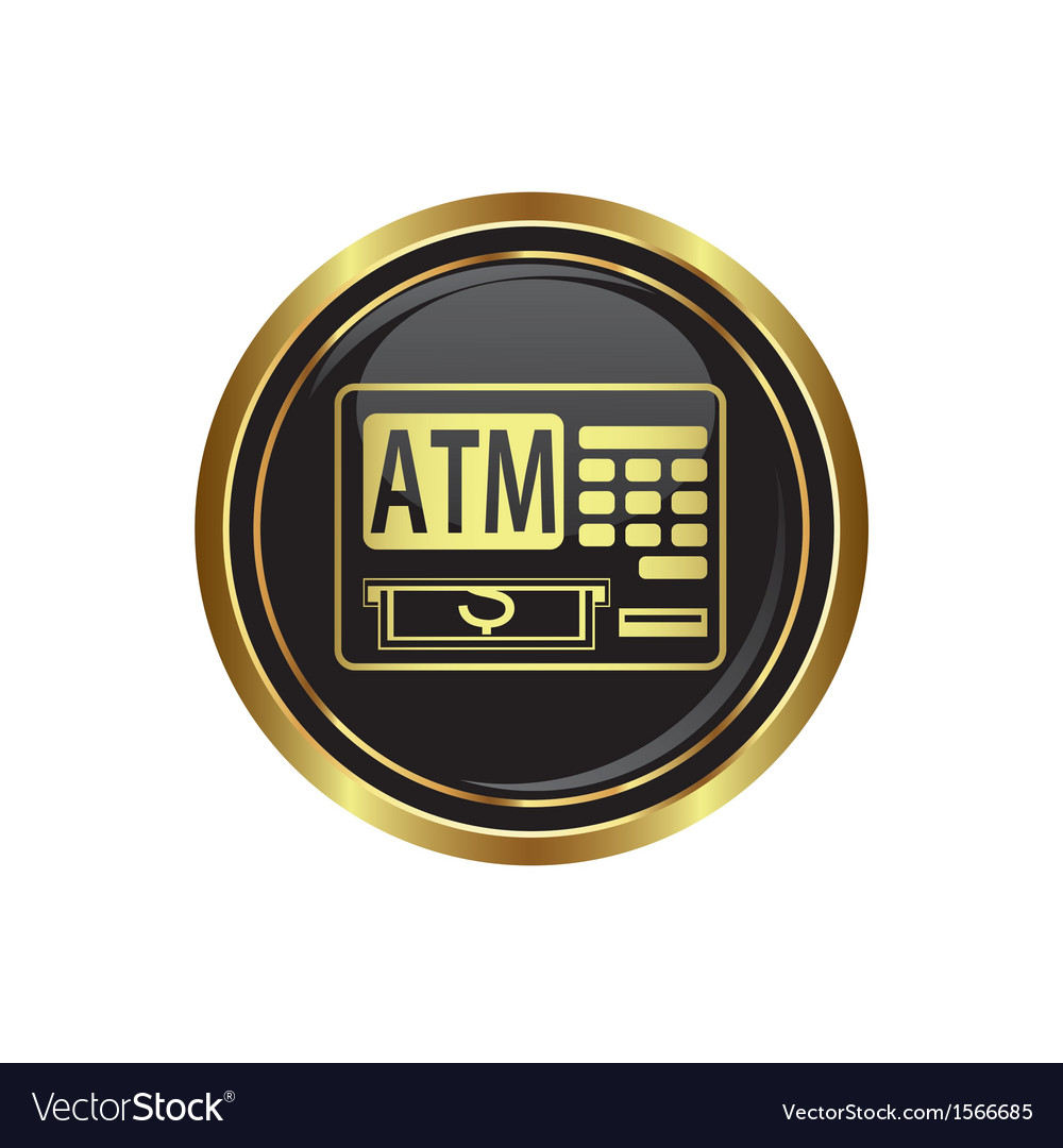 ATM Cashpoint Icon - Gold & Black