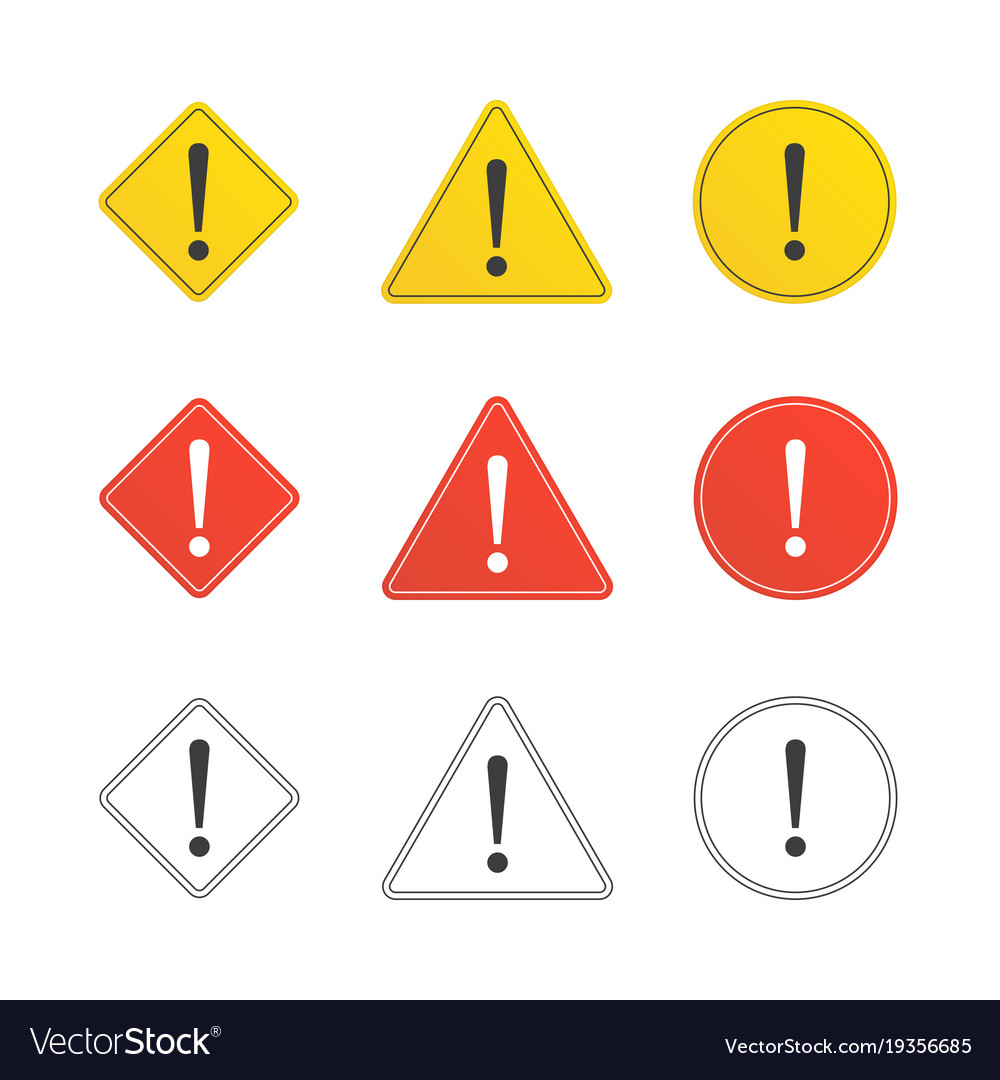 Caution Icons Set - Warning Signals