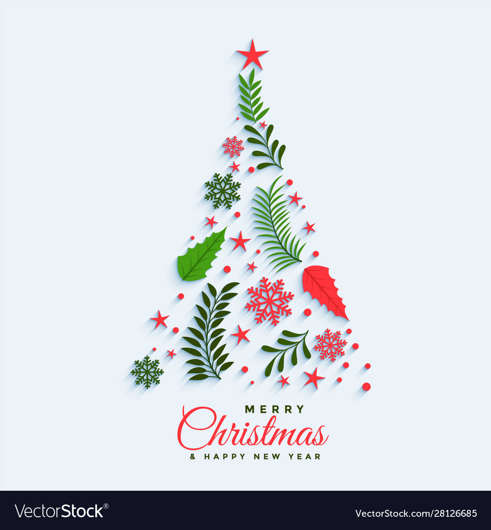 Christmas tree made with decorative elements