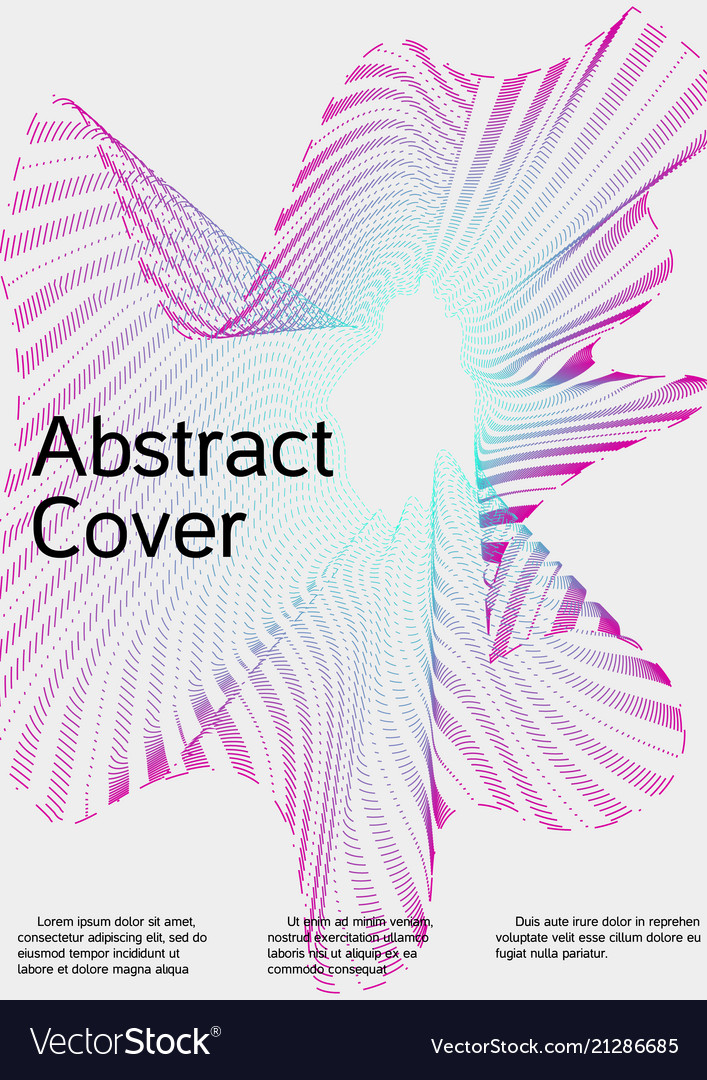 Cover design with abstract lines vector image Cover design with abstract lines