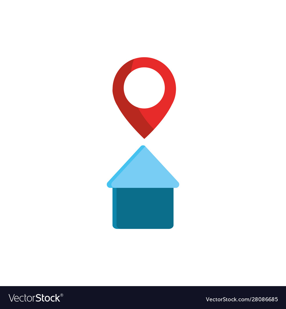 Haus Lage Pointer gps Karte und Navigation vector image Haus Lage Pointer gps Karte und Navigation