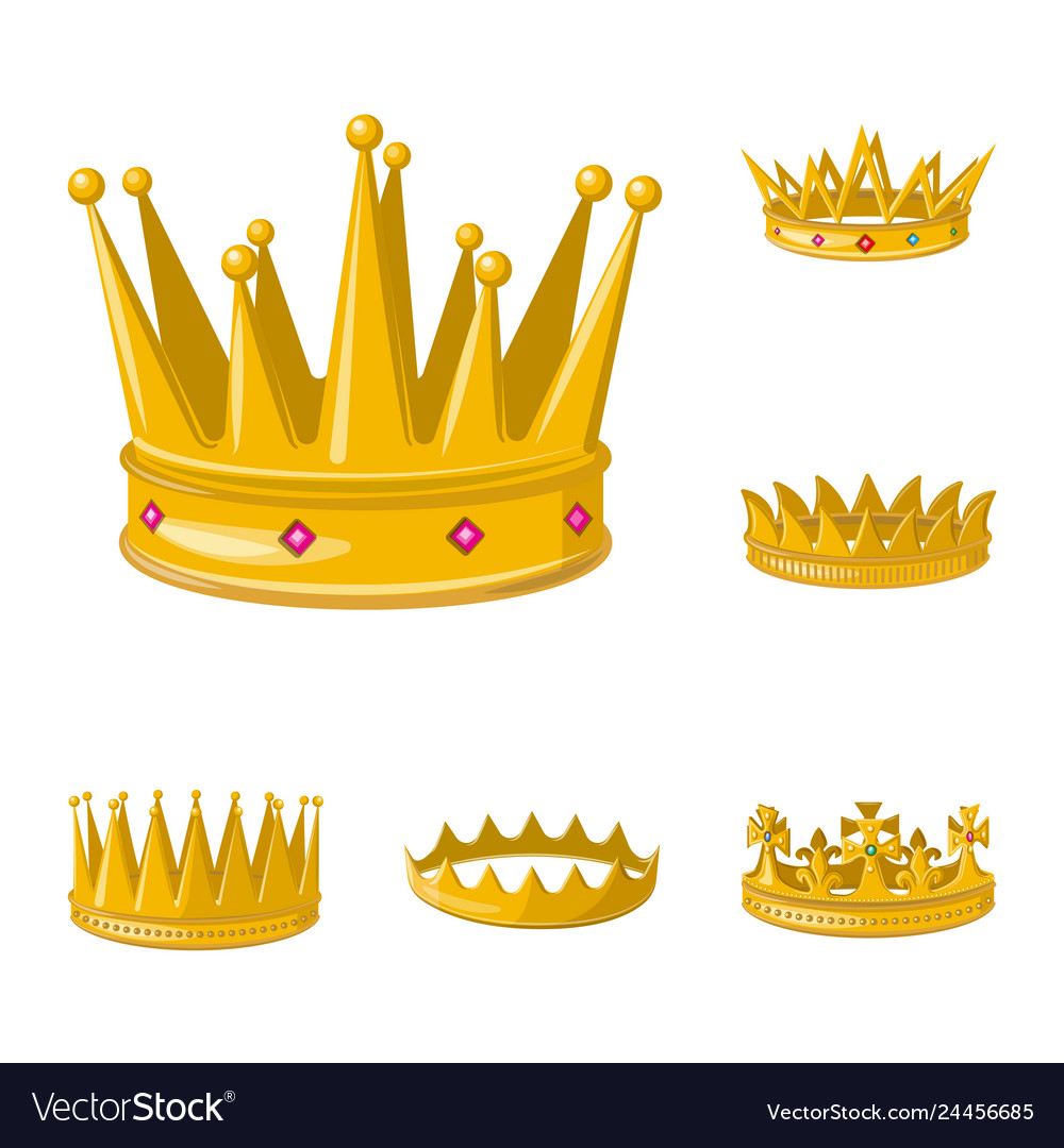 Isolated object of monarchy and gold icon