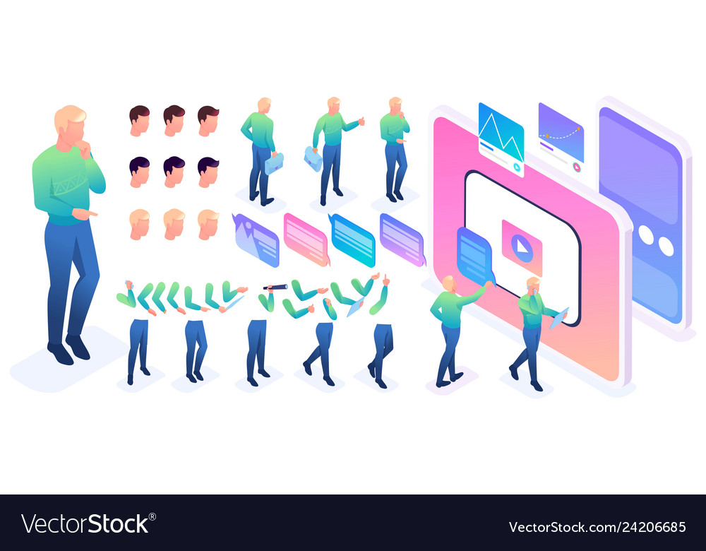 Isometric constructor to create a character vector image Isometric constructor to create a character