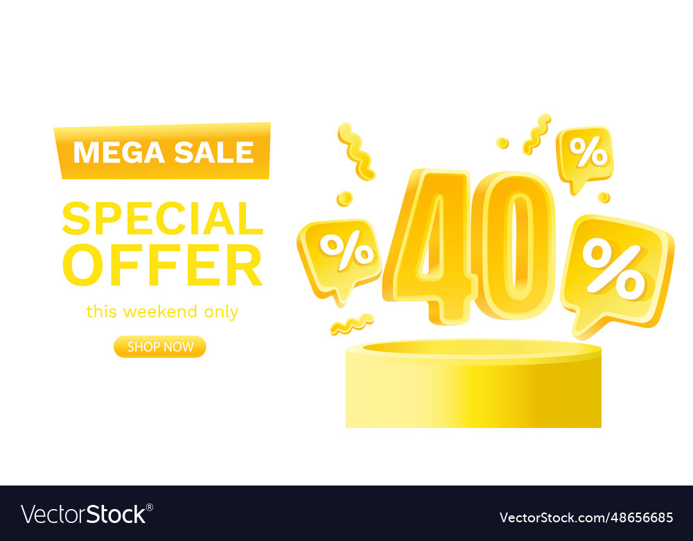 Mega Verkauf Sonderangebot 40 off Banner Zeichen