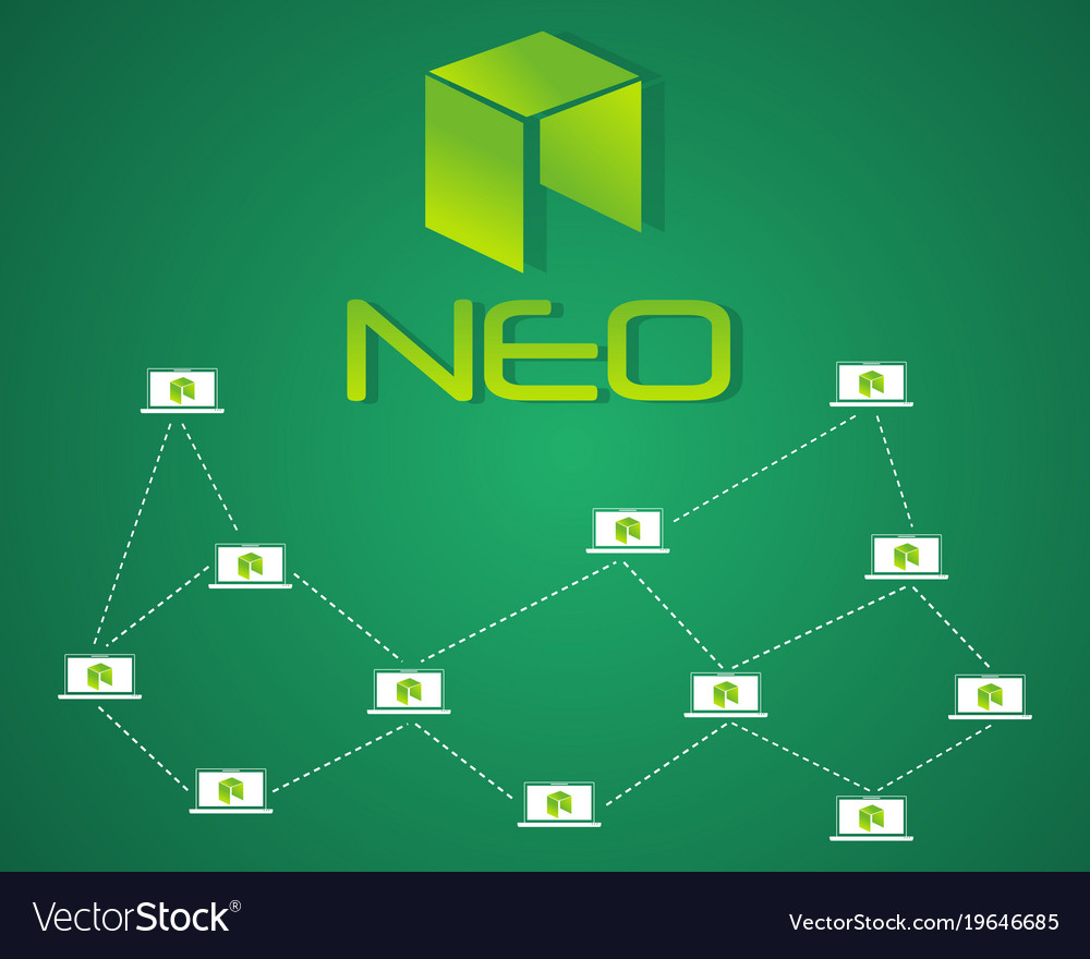 Neo Blockchain Bitcoin Hintergrundstil