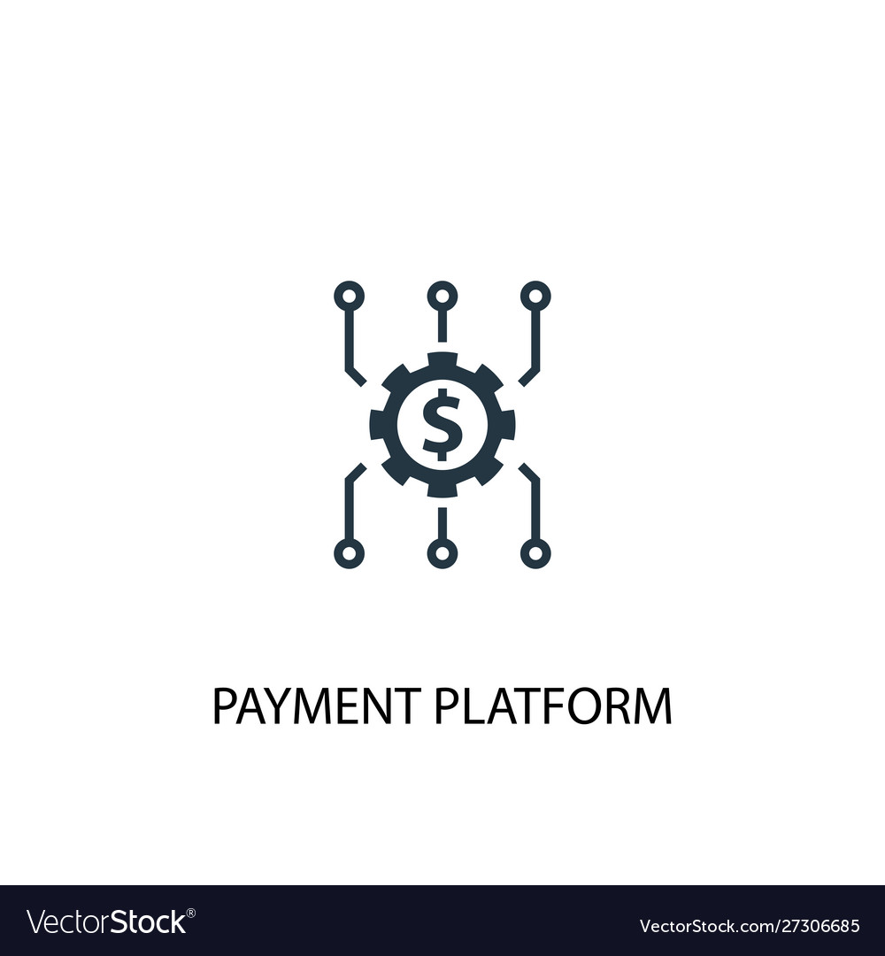 Payment platform icon simple element
