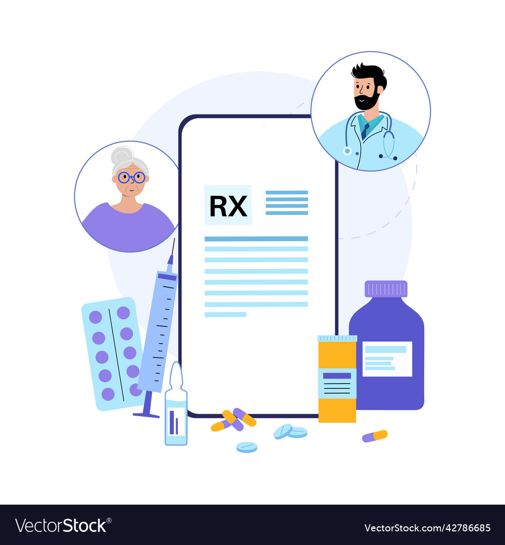 Rx form template vector image Rx form template