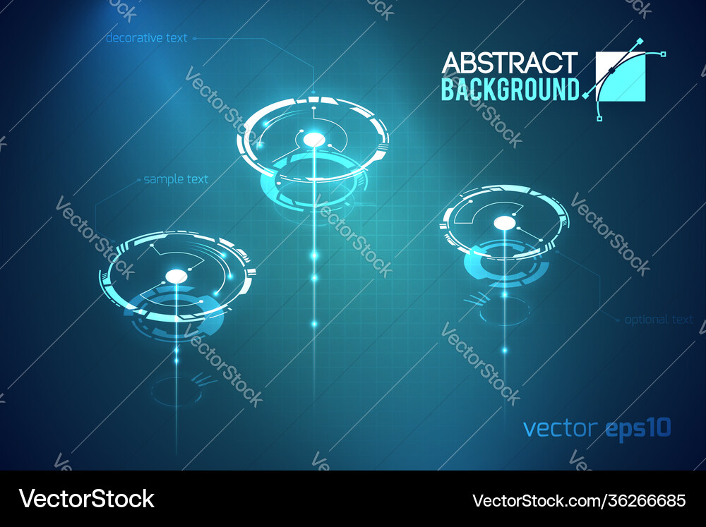 Tech Abstract Templete Scientific abstract technologic template Vector Image