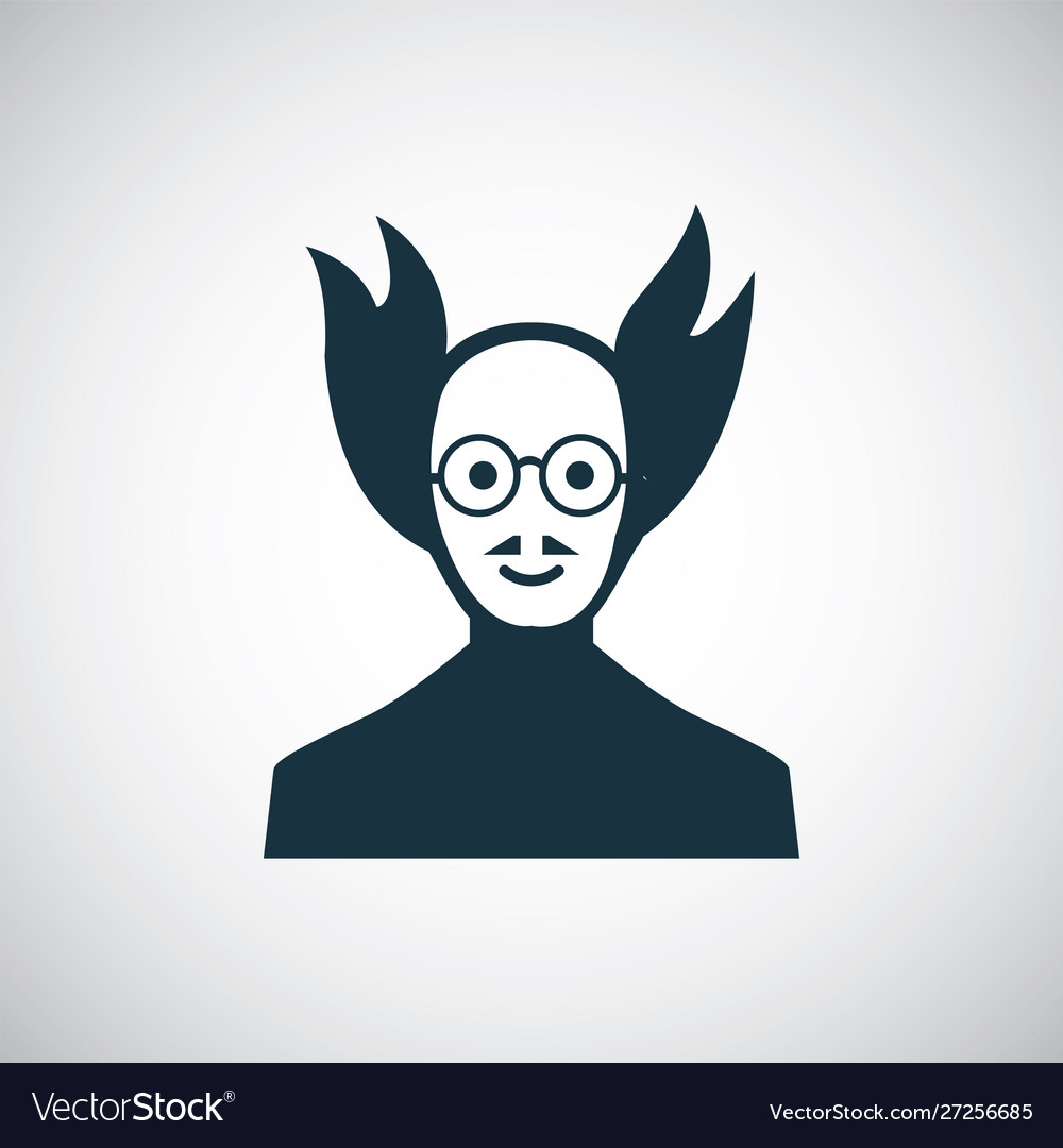 Scientist icon for web and ui on white background