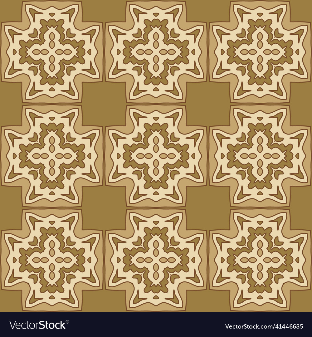 Seamless pattern with mosaic tiles vector image Seamless pattern with mosaic tiles