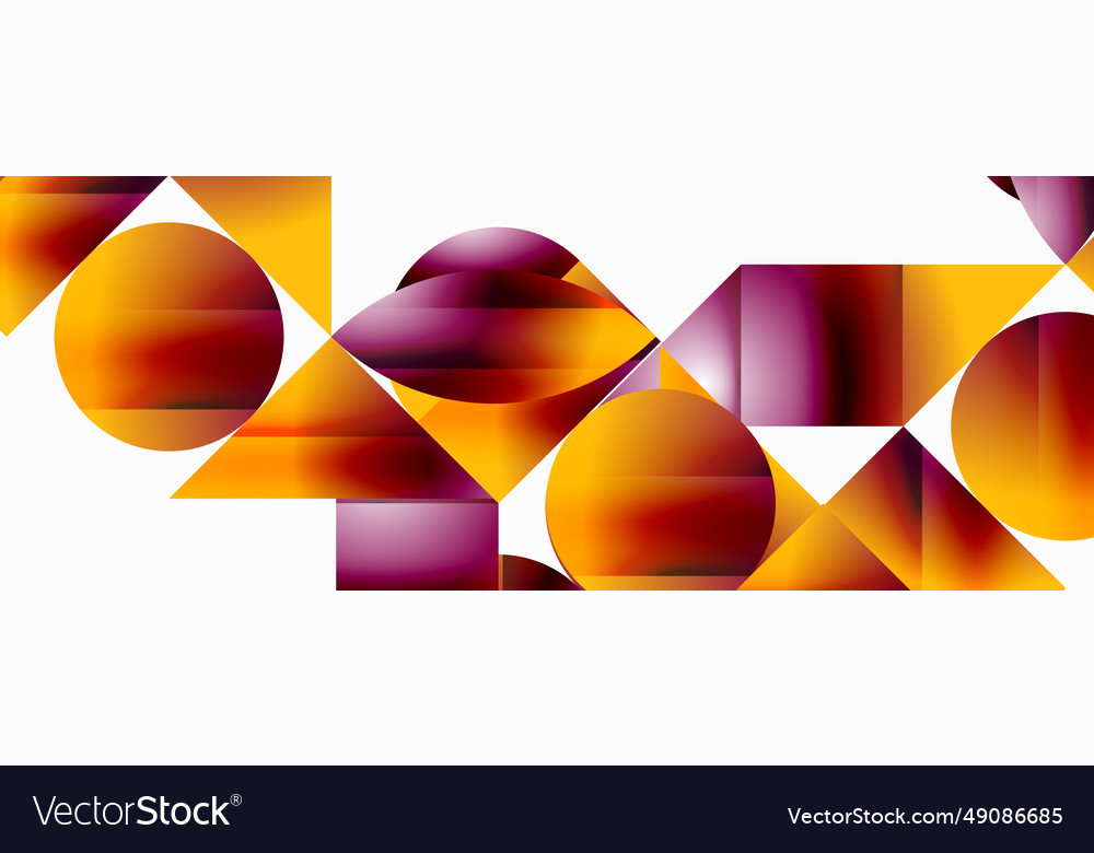 Serene gradient template circles and triangles